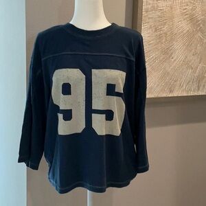 Pilcro NWT 3/4 sleeve varsity tee Petite L